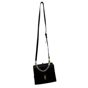 Paul’s Boutique London Black Leather Crossbody Bag - Gold Hardware